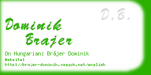 dominik brajer business card