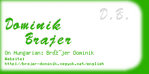 dominik brajer business card